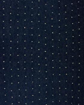 White dots wool effect - background Blue - Tissushop